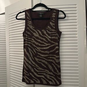 Y2K brown and gold tank top